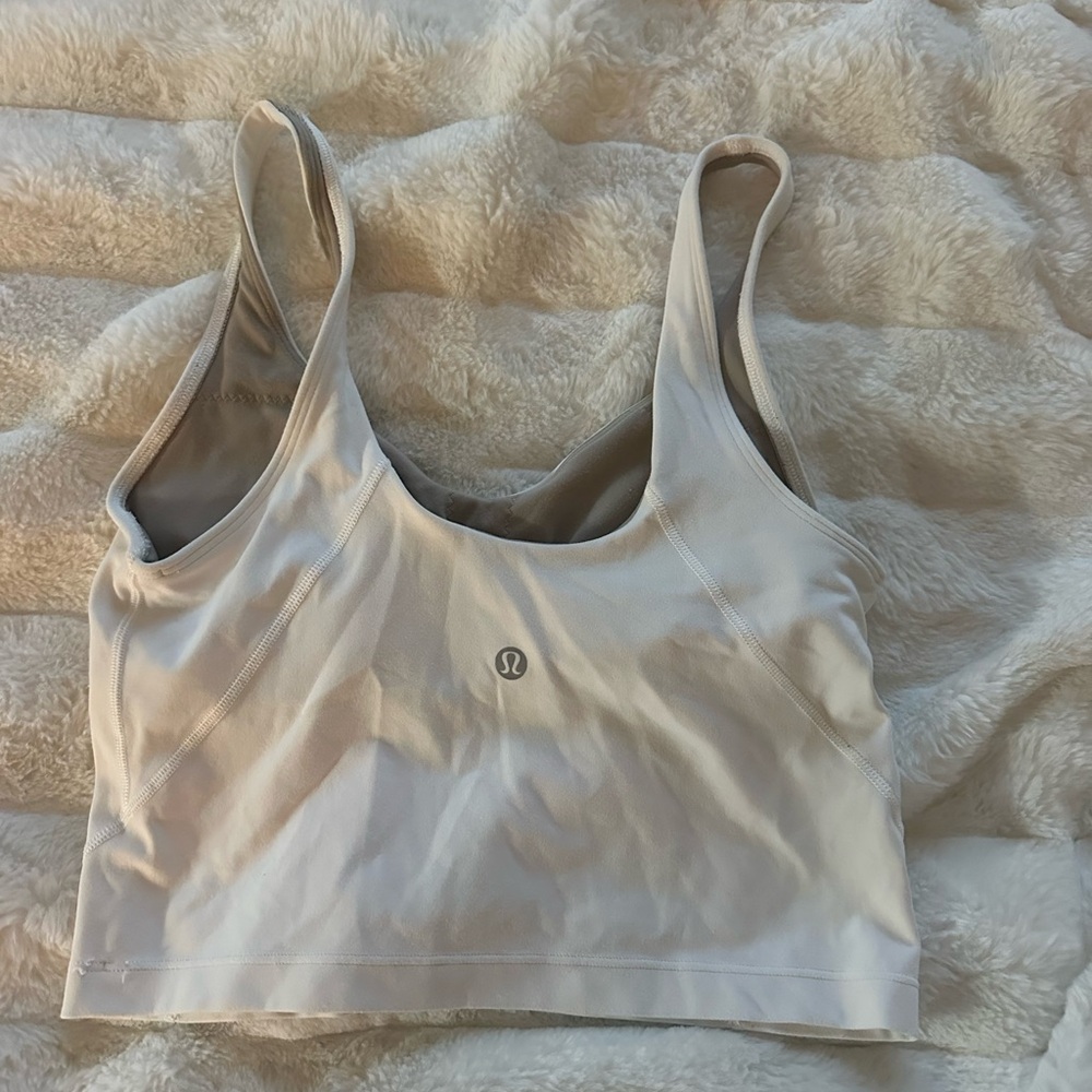 Lululemon Athletica Cream Crop Top with Wide Straps